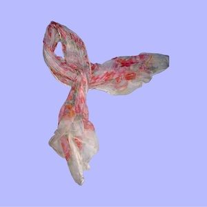 Floral silk scarf